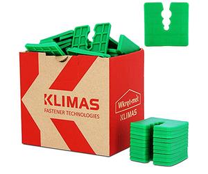 KLIMAS 5mm 50pc Plastic Spacers, Yellow | Base Profiles, Compensation Rail Spacers for Universal Anchors with 3 PE Spacers Ø 6/8/10mm
