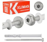 KLIMAS KPR FAST K Lot de 20 chevilles cadre 14 x 200 mm TX prémontées pour béton, brique, béton cellulaire