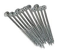 KLIMAS Lot de 100 vis à tête plate galvanisées pour construction en bois, toutes tailles - Vis Torx - Diamètre : 6 mm - Diamètre : 6 x 120 mm TX30