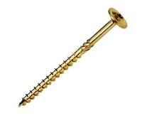 KLIMAS Lot de 100 vis à tête plate pour construction en bois, toutes tailles de tête plate Torx (6 x 300 mm TX30)