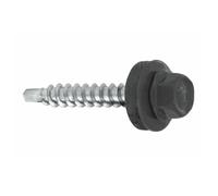 KLIMAS Lot de 200 vis autoperceuses, à tôle trapézoïdale, pour toit, 4,8 x 55 mm, RAL : 7024 (gris graphite)