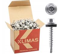 KLIMAS Lot de 200 vis autoperceuses pour tôle trapézoïdale - 4,8 x 80 mm - Galvanisées