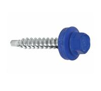 KLIMAS Lot de 200 vis trapézoïdales pour toit et façade 4,8 x 70 mm RAL 5005 (bleu signal)