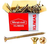 KLIMAS Lot de 25 vis à bois à tête fraisée TX40 10 x 400 mm