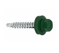KLIMAS Lot de 250 vis autoperceuses 4,8 х 25 mm RAL 6005 Vert mousse Vis à tôle trapézoïdale