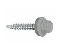 KLIMAS Lot de 250 vis autoperceuses 4,8 х 35 mm RAL 9006 - Vis à tôle trapézoïdale en aluminium blanc