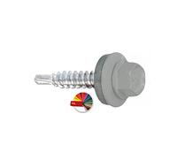 KLIMAS Lot de 250 vis autoperceuses avec rondelle EPDM 4,8 х 19 mm RAL : 9006 (aluminium blanc) - Galvanisé Vis à tôle trapézoïdale WSB pour fixation de tôle à chevauchement