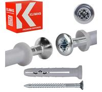 KLIMAS Lot de 50 chevilles à clou de qualité 10 x 160 mm avec vis à clou cruciforme en acier galvanisé de production européenne renommée