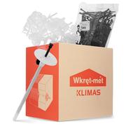 KLIMAS® LTX - Lot de 200 chevilles isolantes perforées - Diamètre : 10 mm x 160 mm - Avec clou en plastique - Chevilles thermiques en polystyrène - Pour WDVS VWS EPS