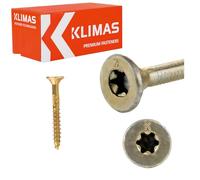 KLIMAS Torx Lot de 500 vis à bois pour panneaux d'aggloméré, filetage partiel, 3 x 30 mm