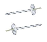 KLIMAS WDVS FID50 Lot de 50 chevilles universelles en polystyrène Assiette chevilles Support Couteau pour matériau isolant thermique Chevilles