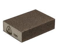 Klingspor 125280 SK 500 Bloc à poncer Grain 100 Corindon, 100 x 70 x 25 mm, Brun