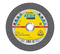 Klingspor 241472 A 46 TZ INOX Disque à tronçonner spécial INOX, Spécial, unité d'emballage 25, 150 x 1,6 x 22,23, H, 25, Lot de 25, 150 x 1,6 x 22,23 mm Droit