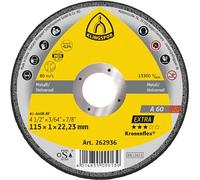 Klingspor A 60 Extra 262936 Disque à tronçonner 115 mm 25 pc(s) acier inoxydable