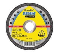 Klingspor 351258 A 60 TZ Special Kronenflex Disques à tronçonner pour acier inoxydable, acier, X-LOCK, droits, 125 mm x 1 mm x 22,23 mm