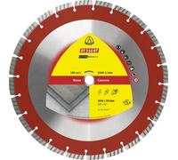 Klingspor 354798 DT 350 BT - disque de coupe diamanté (350 x 3 x 25,4 mm, 24 segments de 40 x 3 x 10 mm, turbo standard, 1 pièce)