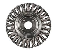 Klingspor 358311 Brosse ronde torsadée 1 rangée Acier 0,5 115 x 14 x 22,23 mm