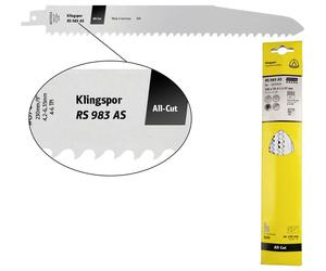 Klingspor 670324 RS 983 AS lames de scie sabre, 230 x 25,4 x 1,57 mm longueur utile 210Bi-métal, fraisé, meublé, 4-6 dents par