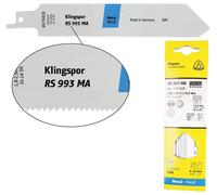 Klingspor 670338 RS 993 MA lames de scie sabre, 225 x 25,4 x 0,9 mm longueur utile 205Bi-métal, fraisé, meublé, 10-14 dents par