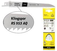 Klingspor 670435 RS 953 AQ lames de scie sabre, 150 x 19 x 1,27 mm longueur utile 130Bi-métal, fraisé, meublé, 6 dents par pouce