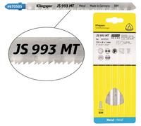 Klingspor 670505 JS 993 MT lames de scie sauteuse, 132 x 8 x 1 mm longueur utile 110Bi-métal, fraisé, ondulé, 16-25 dents par