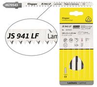 Klingspor 670543 JS 941 LF lames de scie sauteuse, 100 x 5 x 1,45 mm longueur utile 75Crom-Vanadium, poncé en croix, conique