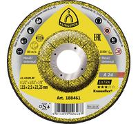 Klingspor A 24 Extra 188461 Disque à tronçonner à moyeu déporté 115 mm 25 pc(s) métal