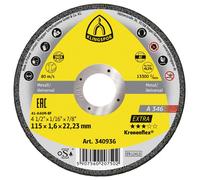 Klingspor A 346 Extra 340936 Disque à tronçonner 115 mm 25 pc(s) acier inoxydable, acier