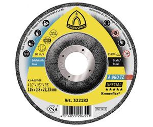 Klingspor A 980 TZ Special 322182 Disque à tronçonner à moyeu déporté 115 mm 25 pc(s) acier inoxydable, acier, Métaux non ferreux
