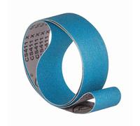 Klingspor CS411X Bande abrasive en corindon de zirconium - 100 x 1000 mm - Grain P120 - 5 pièces - pour métal, acier inoxydable, bois dur - Support en tissu très résistant à la déchirure - Bandes
