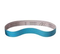 Klingspor CS411X Bande abrasive en corindon de zirconium - 50 x 1000 mm - Grain P80 - 5 pièces - pour métal, acier inoxydable, bois dur - Support en tissu haute résistance à la déchirure - Bandes