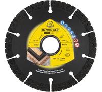 Klingspor - Disques à tronçonner diamanté - Disques à tronçonner diamantés DT spécial DT 900 ACR /S/ 125 X 2,5 X 22,23 mm - VG/1 - Klingspor