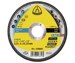 Klingspor K 960 TX Special 328885 Disque à tronçonner 115 mm 25 pc(s) acier, acier inoxydable, Acier fortement allié, Acier au