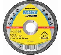Klingspor Kronenflex A 60 TZ 202400 Lot de 25 disques à tronçonner droits pour acier inoxydable et acier 115 x 1 x 22,23 mm
