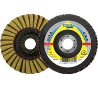 KLINGSPOR Roue à lamelles (Ø 125 mm grain 120 conique / INOX corindon zirconien / Contenu : 5 pièces) - 312561
