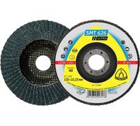 KLINGSPOR Roue à lamelles (Ø 125 mm grain 80 6° conique / INOX corindon zirconien / Contenu : 10 pièces) - 321698