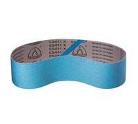 Klingspor Zirkon CS411X Bande abrasive professionnelle pour ponceuse à bande 100 x 1000 mm Grain 80 Pour métal et acier Dessous en tissu robuste