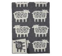 Klippan Yllefabrik Couverture en laine Mouton gris 130x180 cm