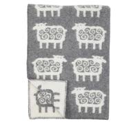 Klippan Yllefabrik Couverture en laine Mouton gris 90x130 cm