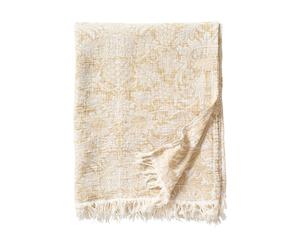 Klippan Yllefabrik Plaid en coton Sunflower 140x200 cm Golden