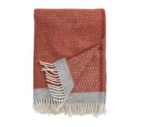 Klippan Yllefabrik Plaid en laine Harald 130x200 cm Rouille-gris