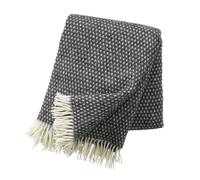 Klippan Yllefabrik Plaid en laine Knut gris foncé