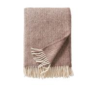 Klippan Yllefabrik Plaid en laine Lima 130x200 cm Sand