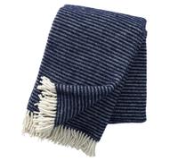 Klippan Yllefabrik Plaid en laine Ralph bleu marine