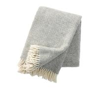 Klippan Yllefabrik Plaid en laine Stella gris clair