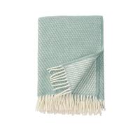 Klippan Yllefabrik Plaid en laine Velvet bleu clair