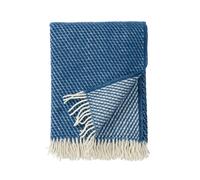 Klippan Yllefabrik Plaid en laine Velvet bleu pétrole