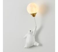 Klobvtt Applique Murale en Forme d'ours de Dessin animé, Applique Murale en Ballon, luminaire Mural féerique G9, Appliques câblées