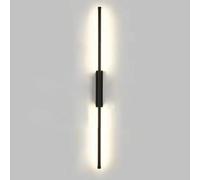 Klobvtt Applique murale linéaire à LED Applique murale noire Longue bande de vanité Barre d'éclairage murale Appliques murales modernes Luminaire mural pour salon Chambre à coucher Lumières d'image Lè