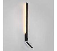 Klobvtt Applique murale linéaire noire longue applique murale réglable appliques câblées éclairage mural LED lampe de lecture murale pour rétro-éclairage de chevet lumières de rondelle murale de nuit